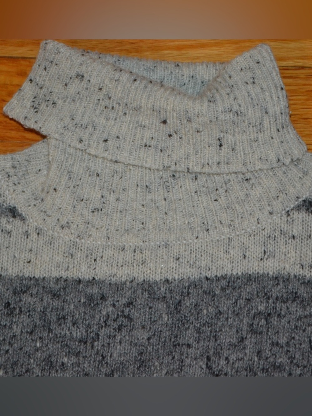 Women’s Ann Taylor LOFT wool striped turtleneck sweater, size M - Picture 3 of 14
